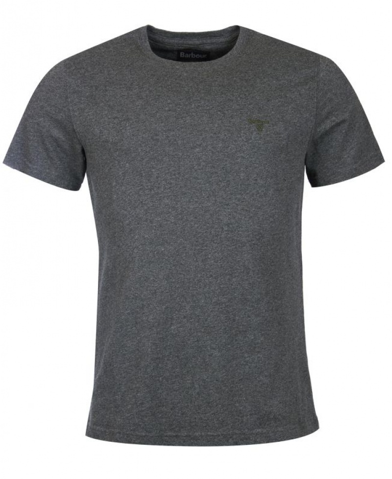 Dark Grey Men Barbour Essential Sports T-Shirts | US-3209DOVBN