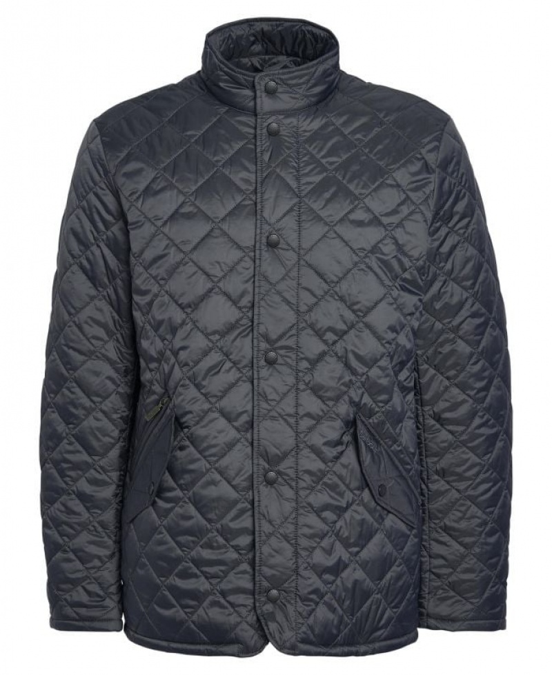 Dark Grey Men Barbour Flyweight Chelsea Quilted Jacket | US-9874RUIQV