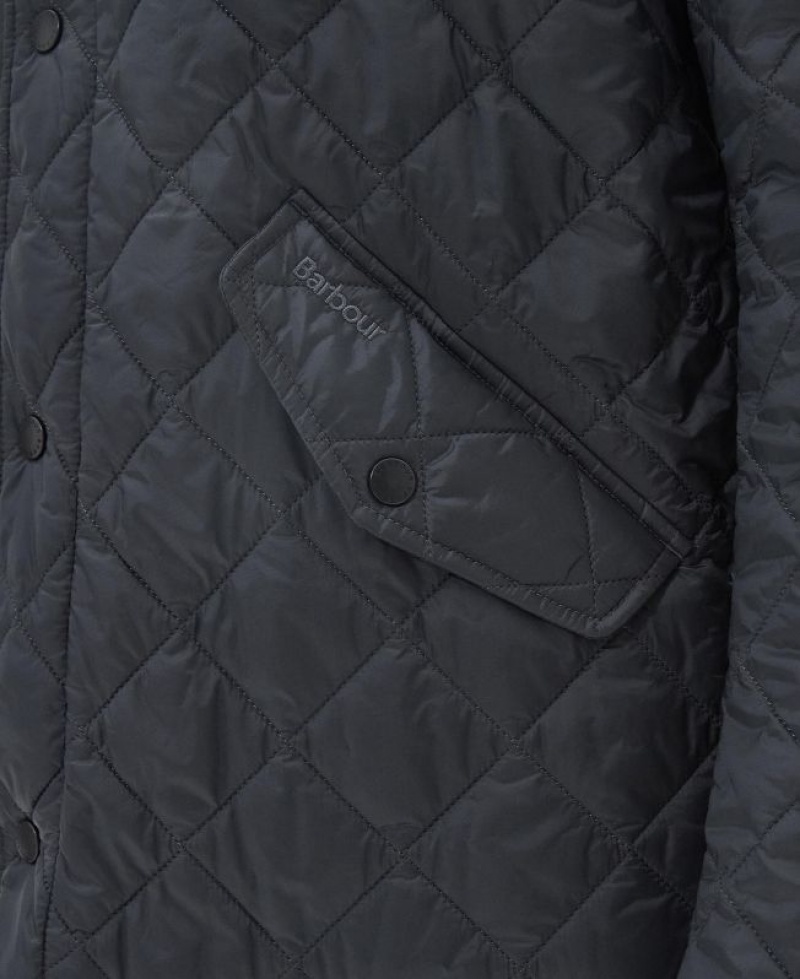 Dark Grey Men Barbour Flyweight Chelsea Quilted Jacket | US-9874RUIQV