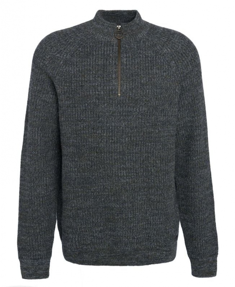 Dark Grey Men Barbour Horseford Half-Zip Sweater | US-7032IVTPD