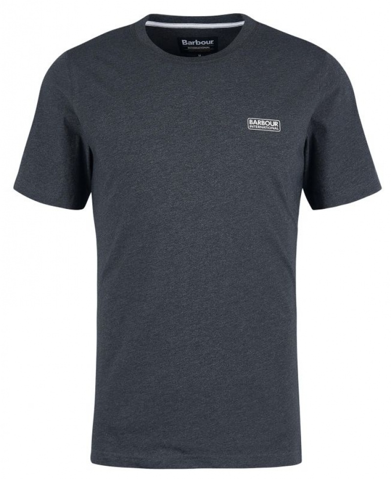 Dark Grey Men Barbour International Small Logo T-Shirts | US-7241TBHUW