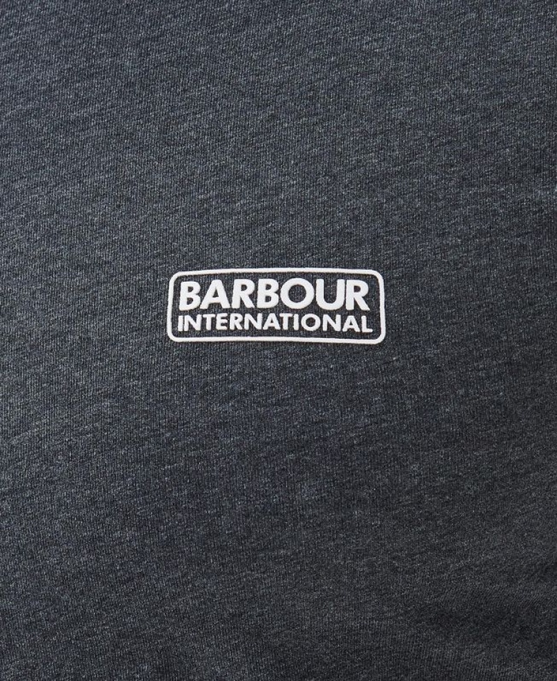 Dark Grey Men Barbour International Small Logo T-Shirts | US-7241TBHUW