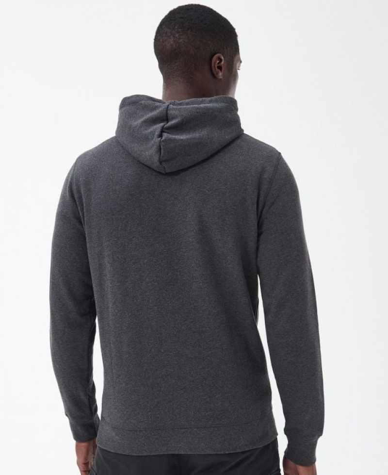 Dark Grey Men Barbour International Small Logo Hoodie | US-4836INMTV