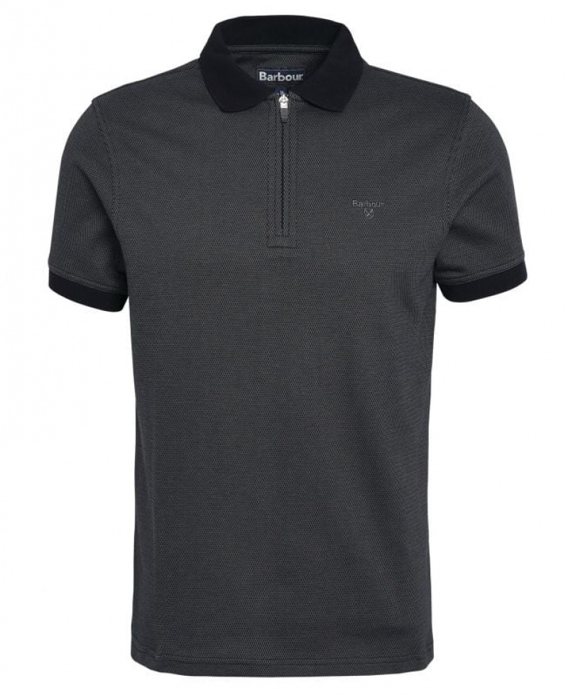 Dark Grey Men Barbour Kelleth Polo Shirt | US-1305IPCLW