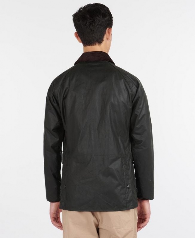 Dark Grey Men Barbour SL Bedale Cotton Waxed Jacket | US-3780ICGVE