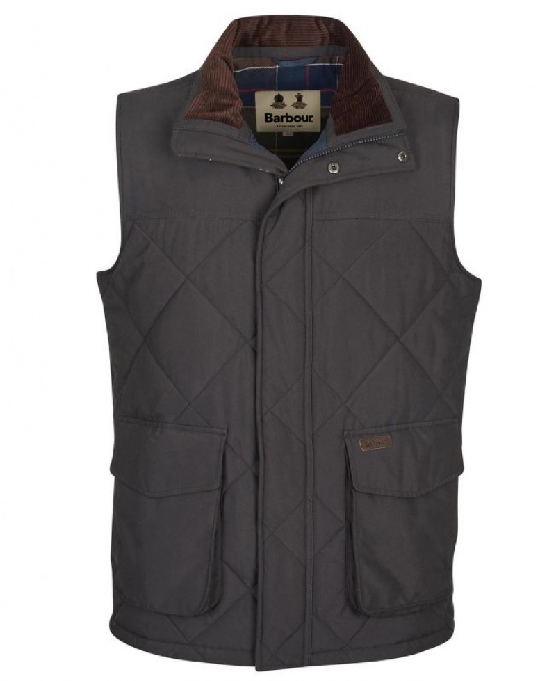 Dark Grey Men Barbour Winterdale Vest | US-1849LRSAB