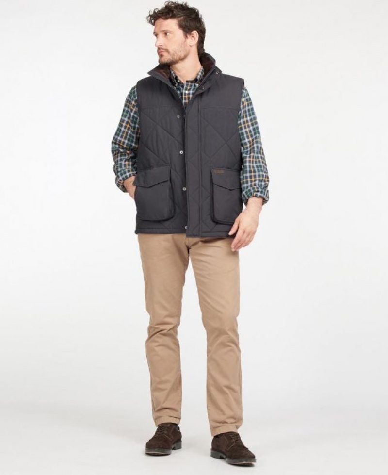 Dark Grey Men Barbour Winterdale Vest | US-1849LRSAB