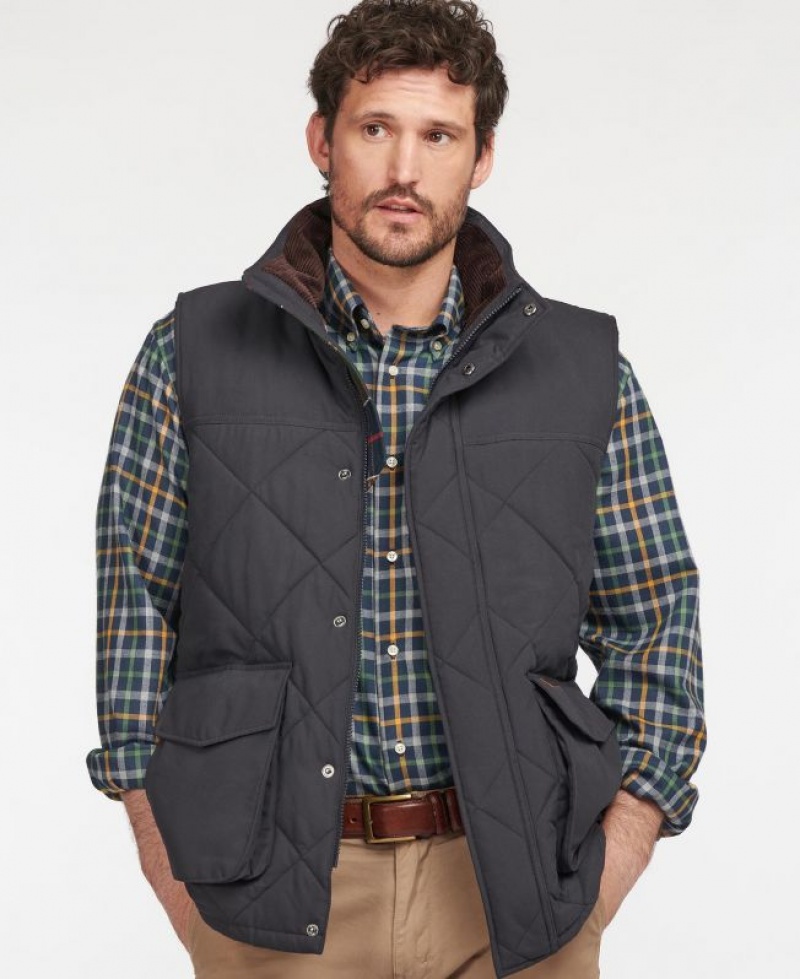 Dark Grey Men Barbour Winterdale Vest | US-1849LRSAB