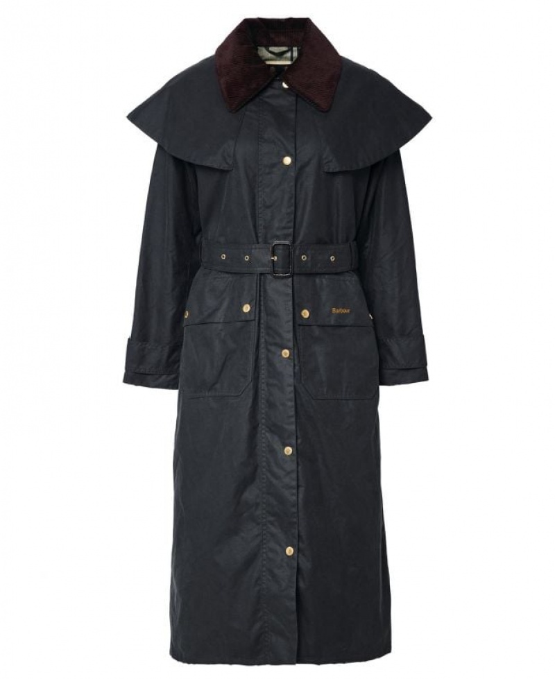 Dark Grey Women Barbour Fellbeck Trench Coat | US-7156QIBRT