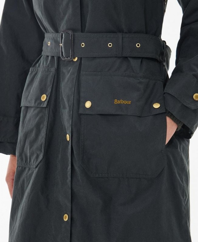 Dark Grey Women Barbour Fellbeck Trench Coat | US-7156QIBRT