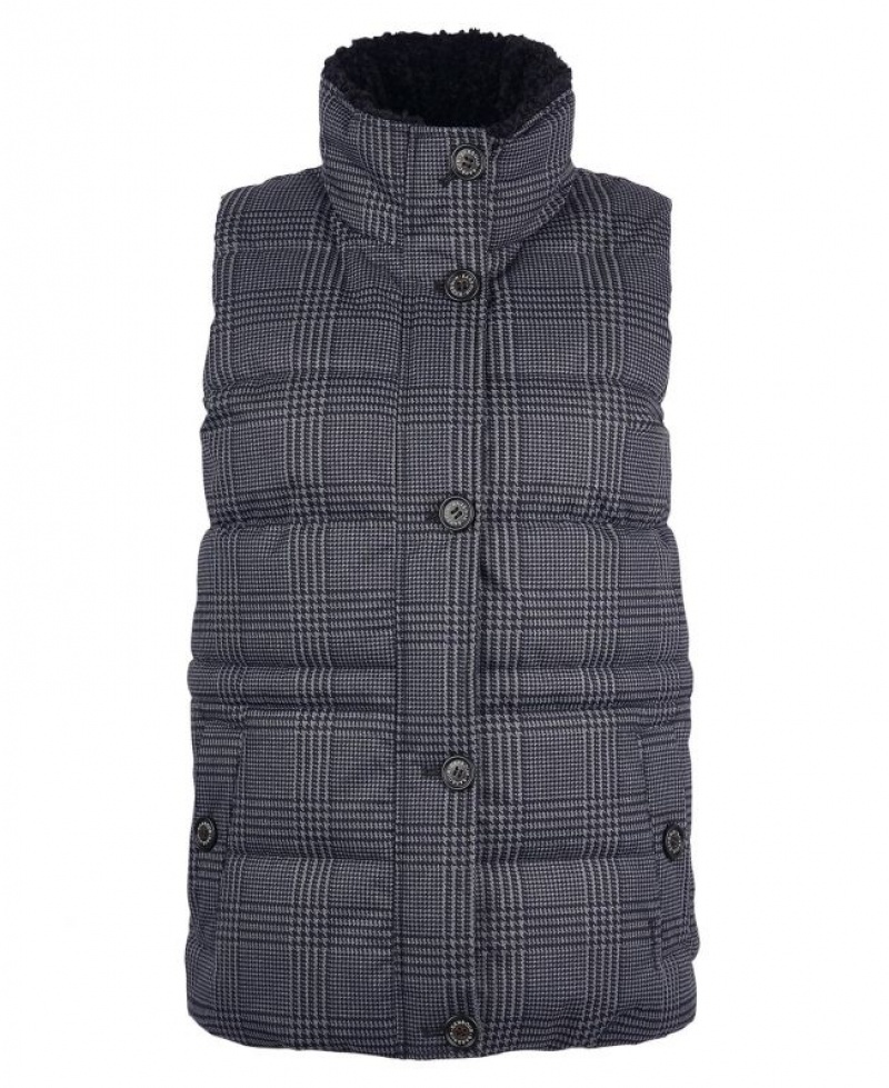 Dark Grey Women Barbour Herring Vest | US-1264SRHYF