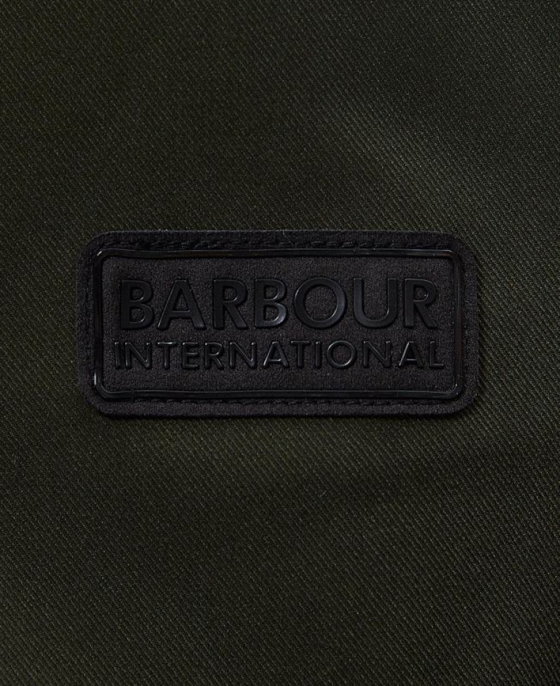 Dark Olive Men Barbour International Aspect Overshirt | US-1729YFWPQ