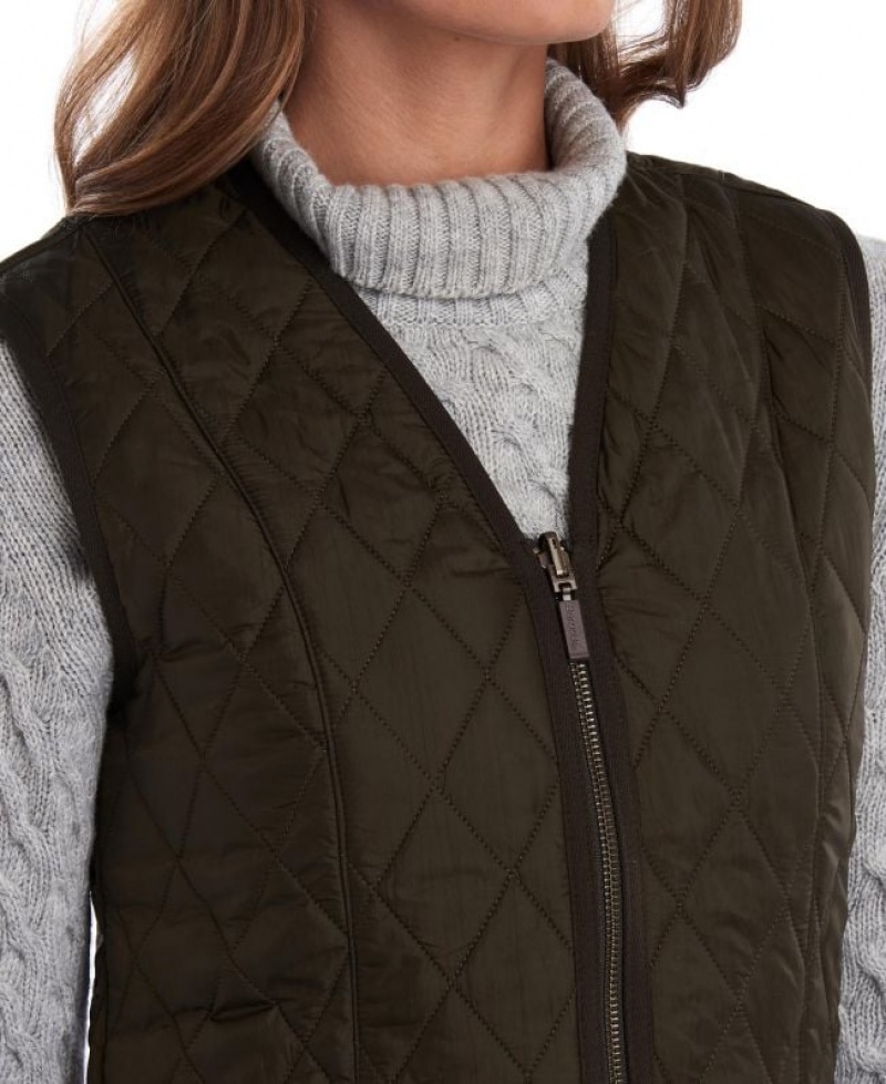 Dark Olive Women Barbour Betty Interactive Liner Vest | US-6541REMJT