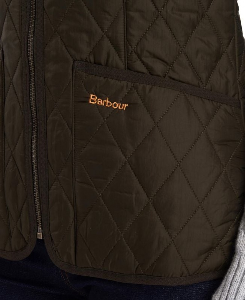 Dark Olive Women Barbour Betty Interactive Liner Vest | US-6541REMJT