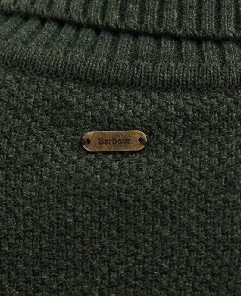 Dark Olive Women Barbour Burne Cape Sweater | US-7518TISVP