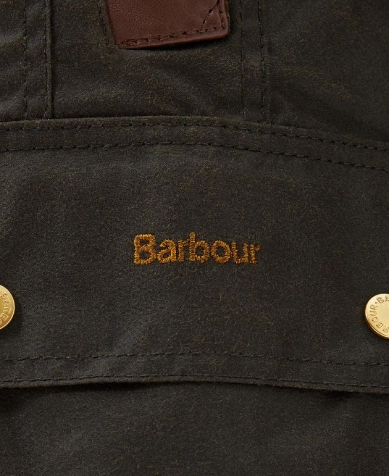 Dark Olive Women Barbour Premium Beadnell Waxed Jacket | US-6384YURBX