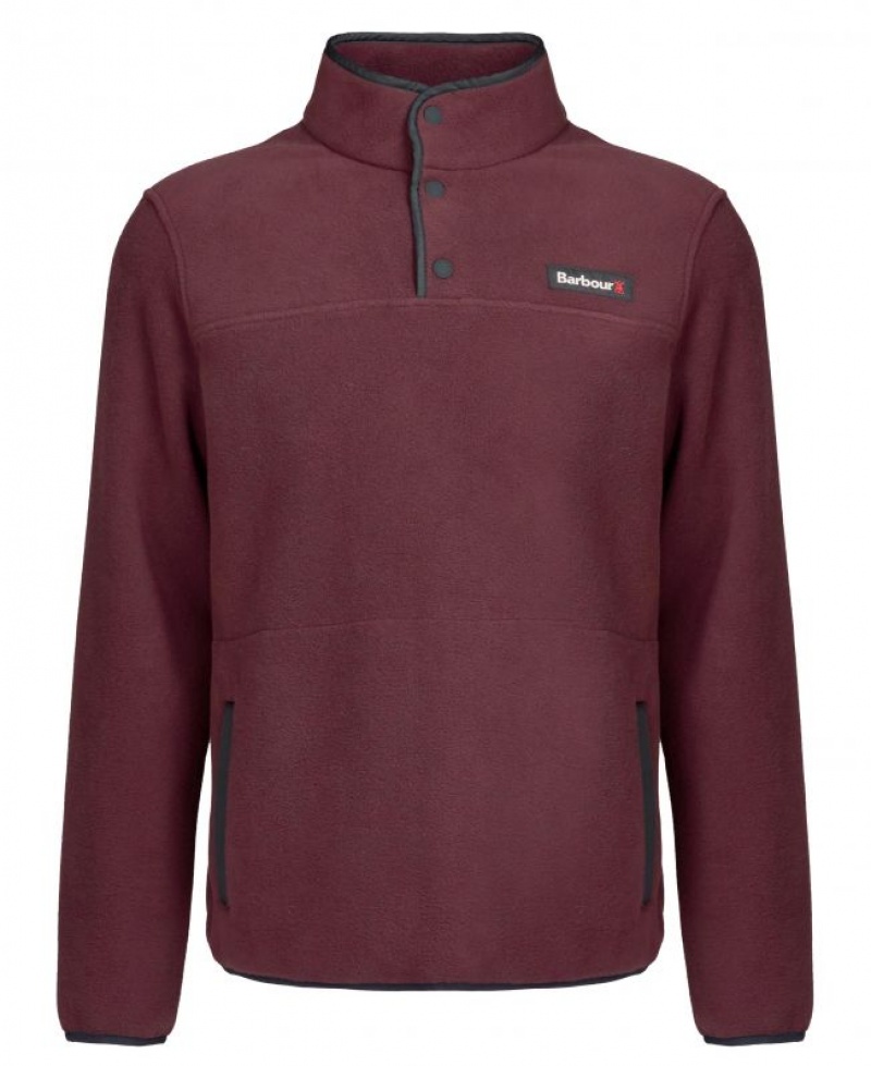 Dark Red Men Barbour Latrigg Fleece | US-2319FVOXT