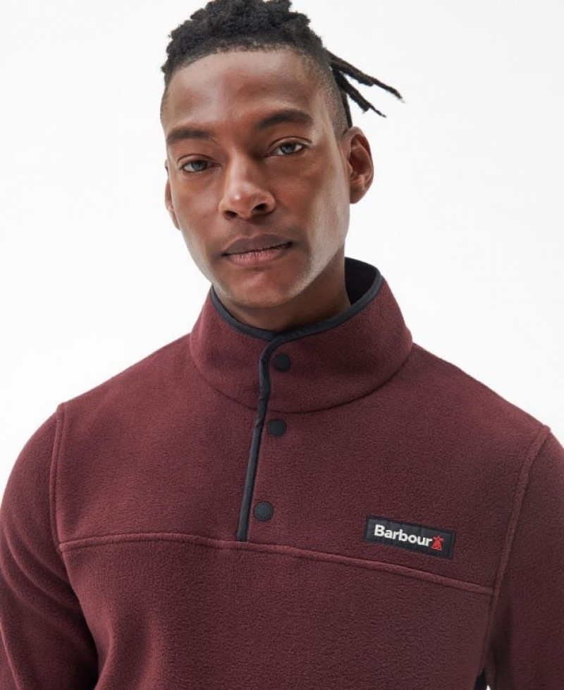 Dark Red Men Barbour Latrigg Fleece | US-2319FVOXT