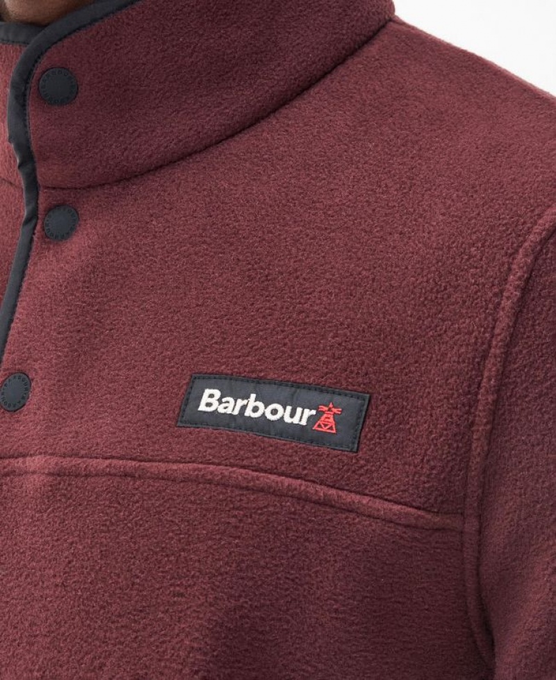 Dark Red Men Barbour Latrigg Fleece | US-2319FVOXT