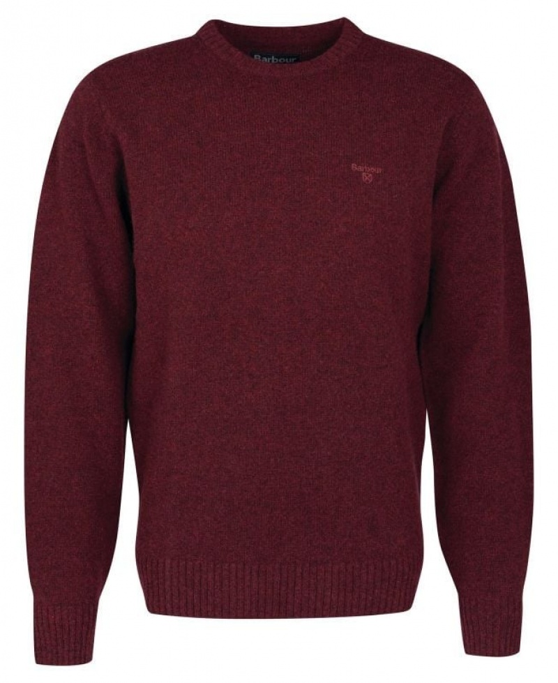 Dark Red Men Barbour Newbury Sweatshirt | US-2354JSBGL