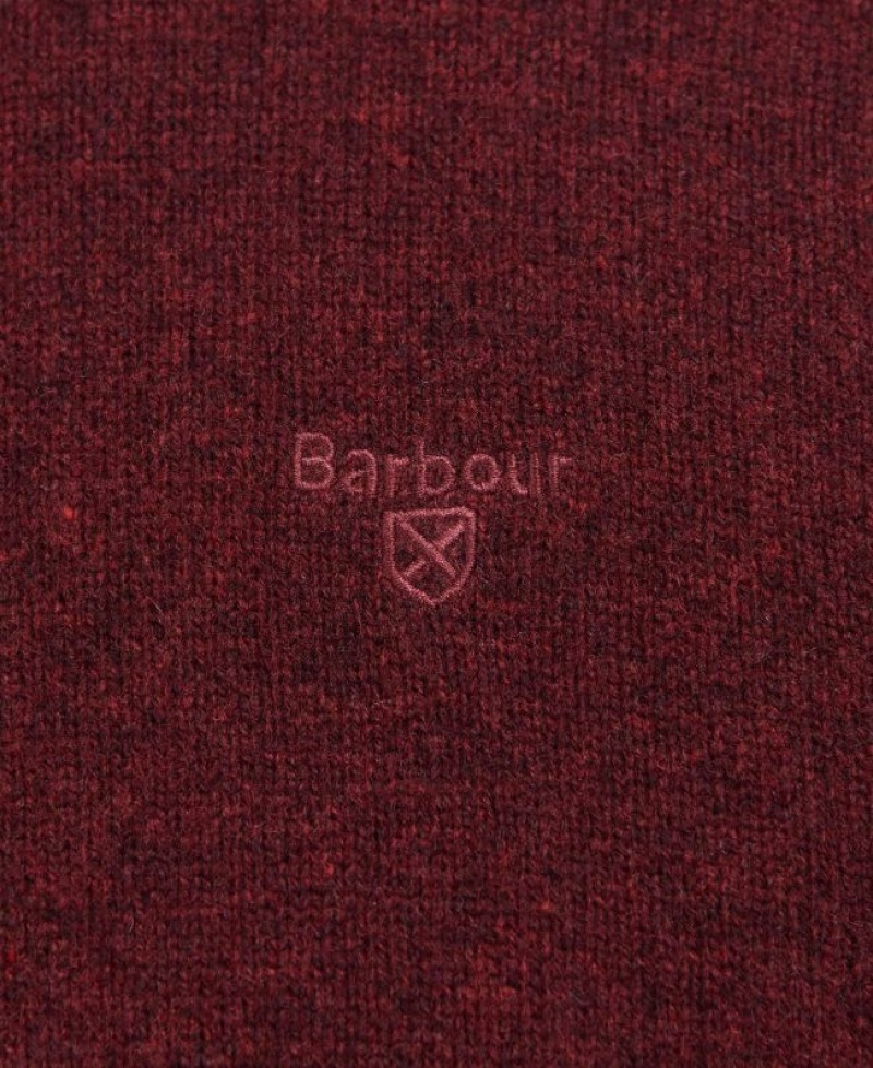 Dark Red Men Barbour Newbury Sweatshirt | US-2354JSBGL