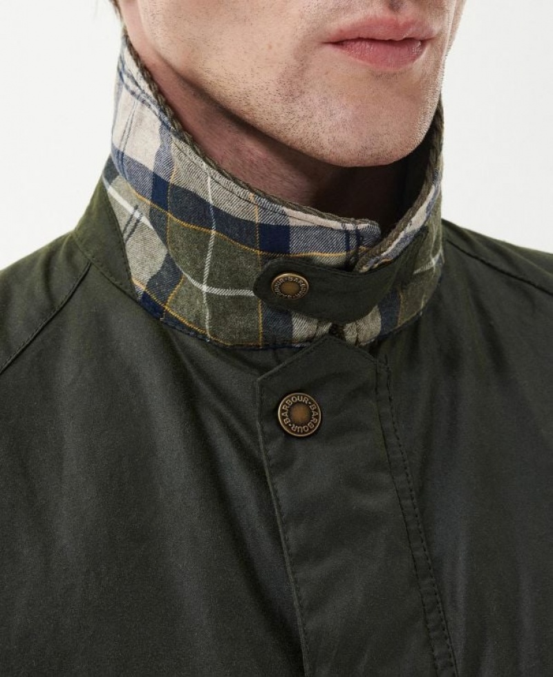 Green Men Barbour Ambleside Waxed Jacket | US-3425EKZPN