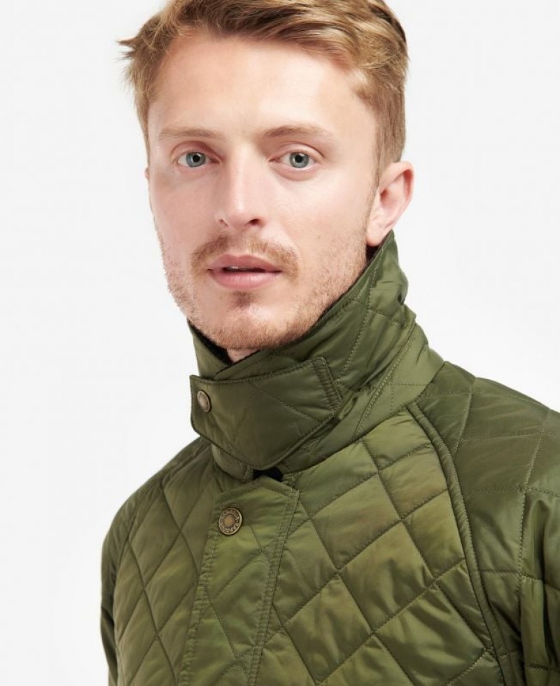 Green Men Barbour Ashby Quilted Jacket | US-4632SJAHW