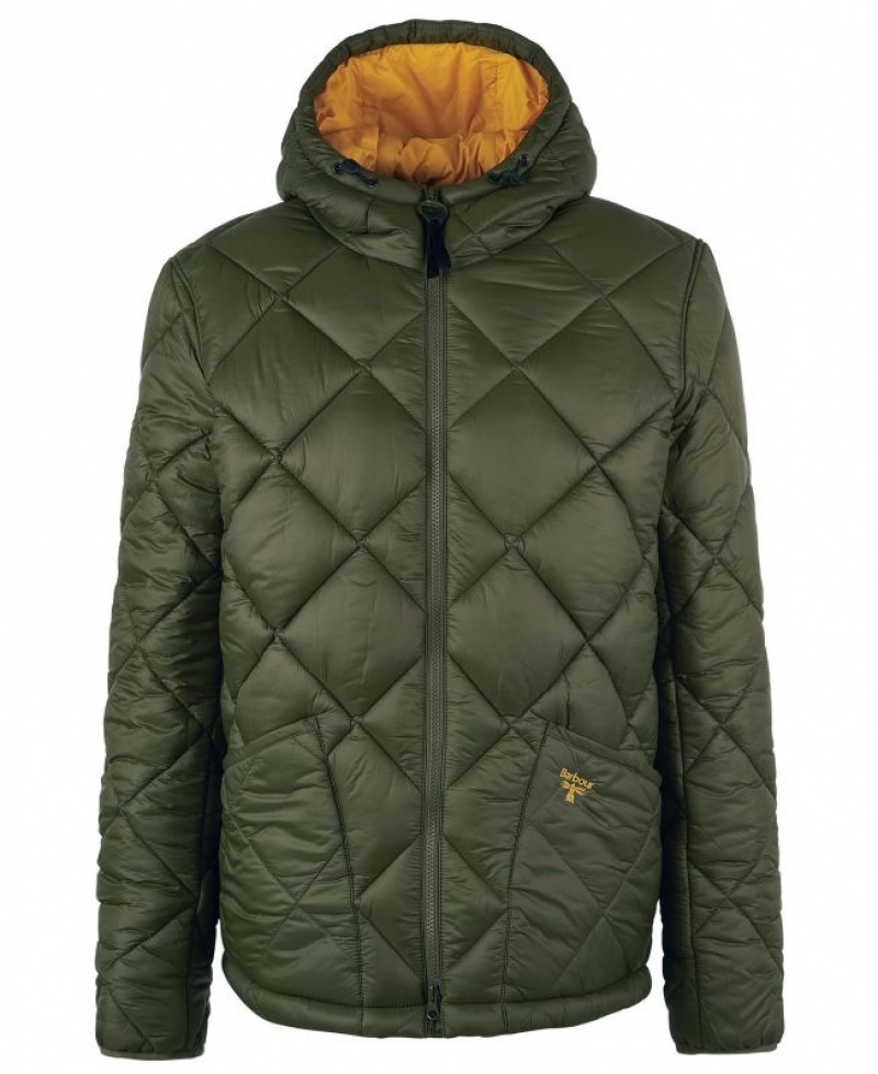 Green Men Barbour Beacon Starling Quilted Jacket | US-1673XOQFR