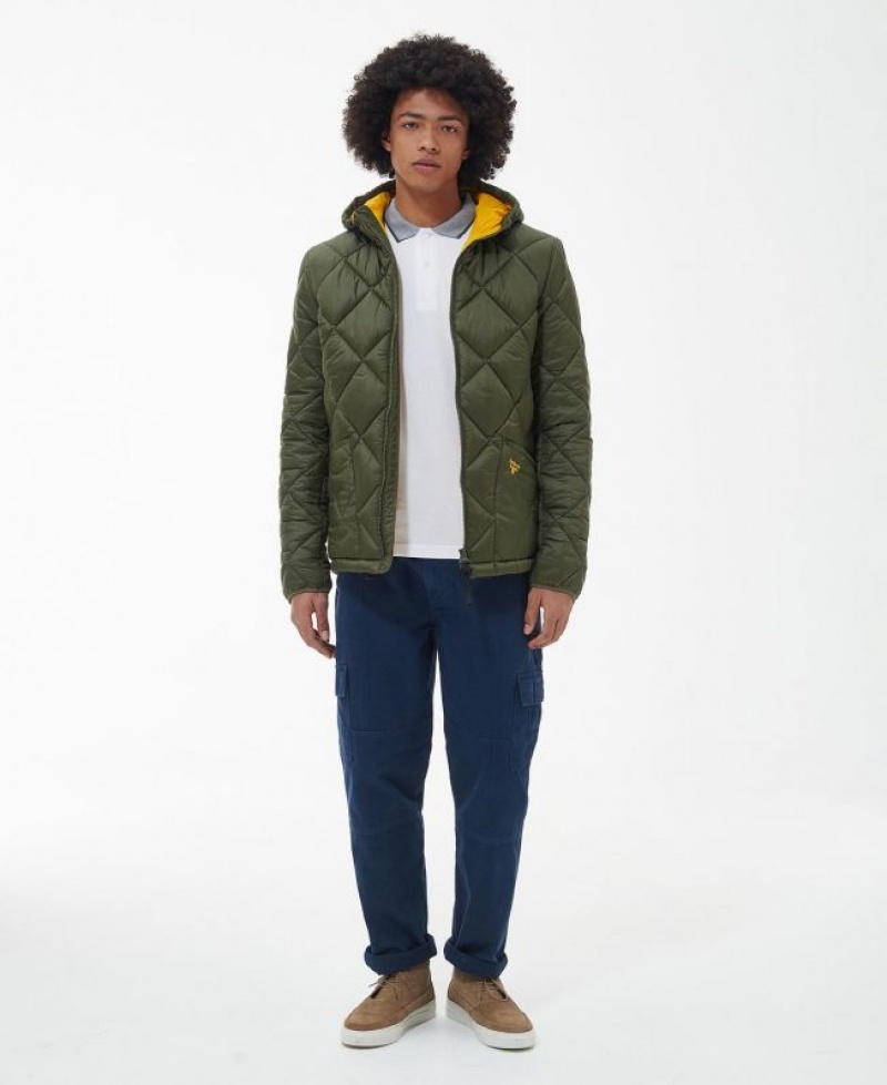 Green Men Barbour Beacon Starling Quilted Jacket | US-1673XOQFR