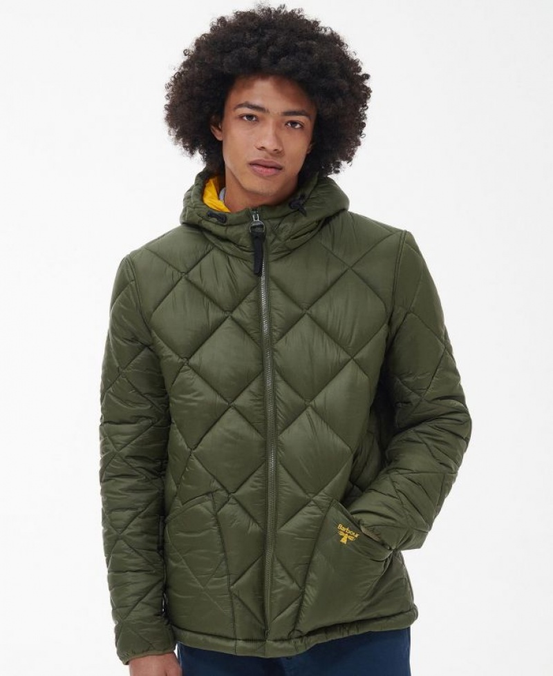 Green Men Barbour Beacon Starling Quilted Jacket | US-1673XOQFR