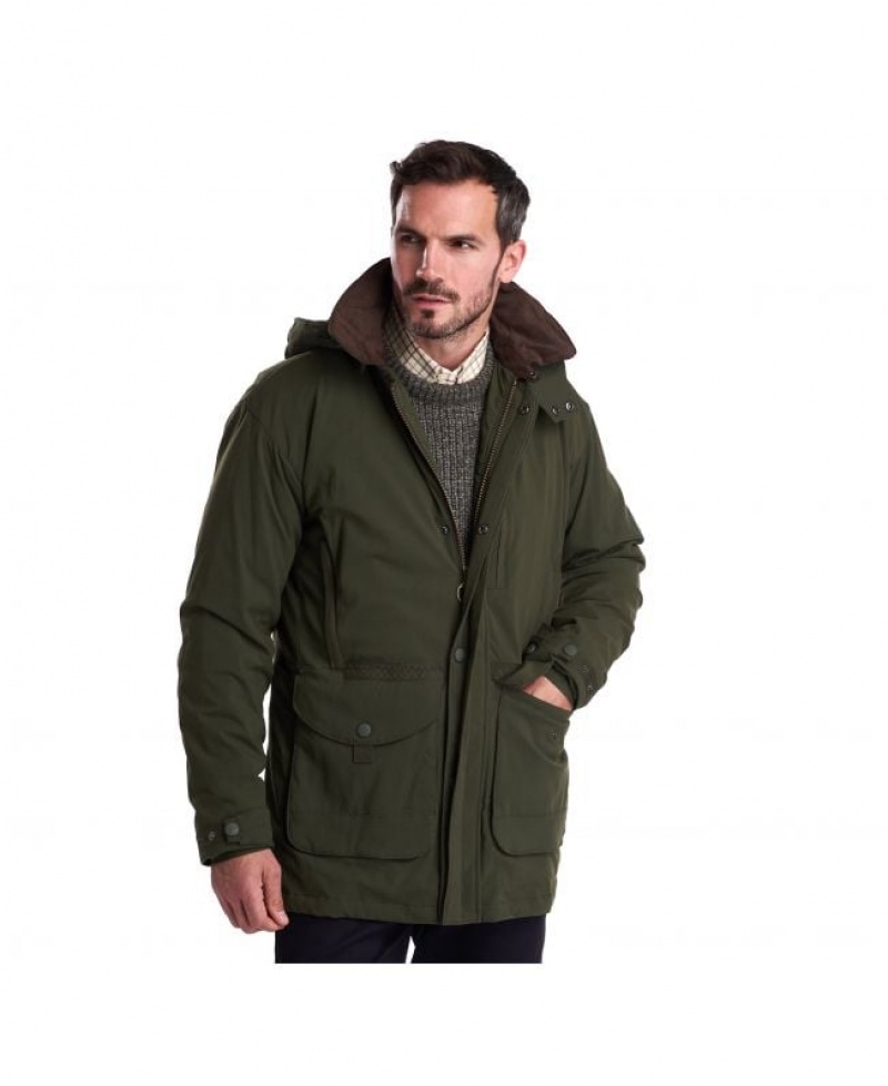 Green Men Barbour Bransdale Waterproof Jacket | US-7356EKDRI