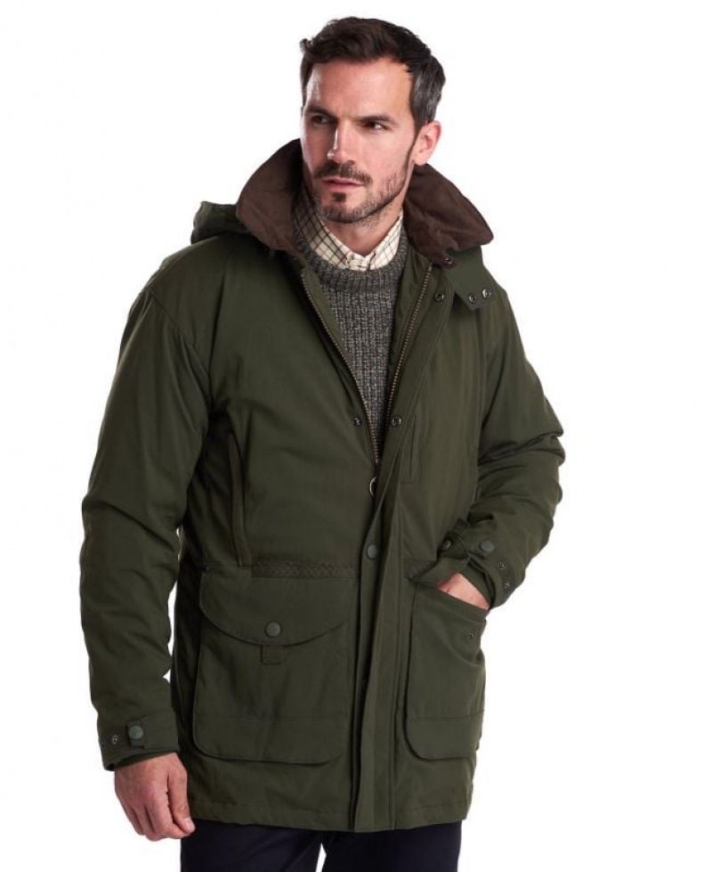 Green Men Barbour Bransdale Waterproof Jacket | US-7356EKDRI