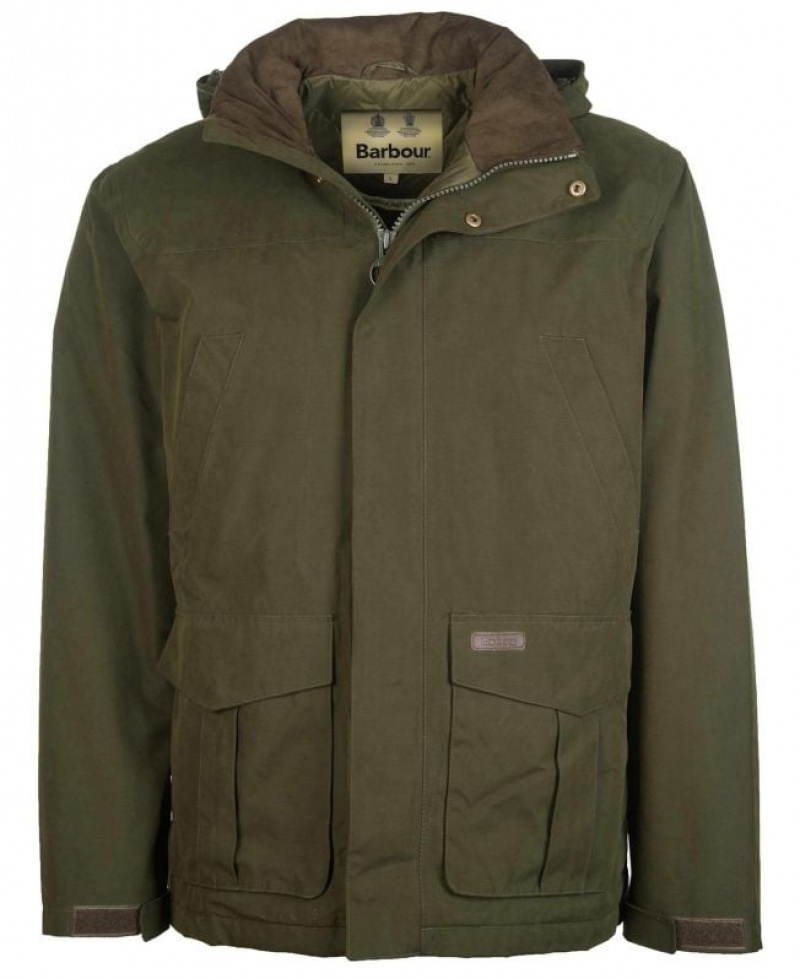 Green Men Barbour Brockstone Waterproof Jacket | US-7052RYBUT