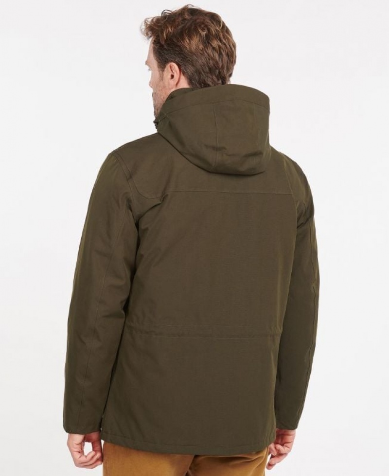 Green Men Barbour Brockstone Waterproof Jacket | US-7052RYBUT