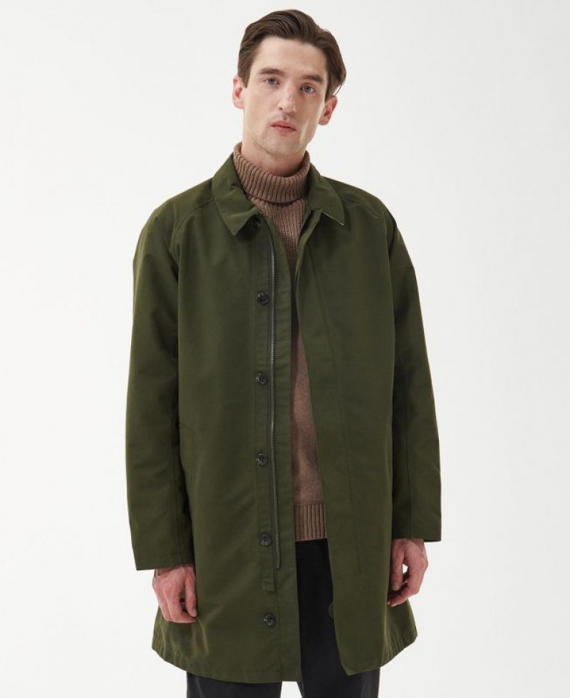 Green Men Barbour Cambridge Mac Waterproof Jacket | US-3752UWKLD