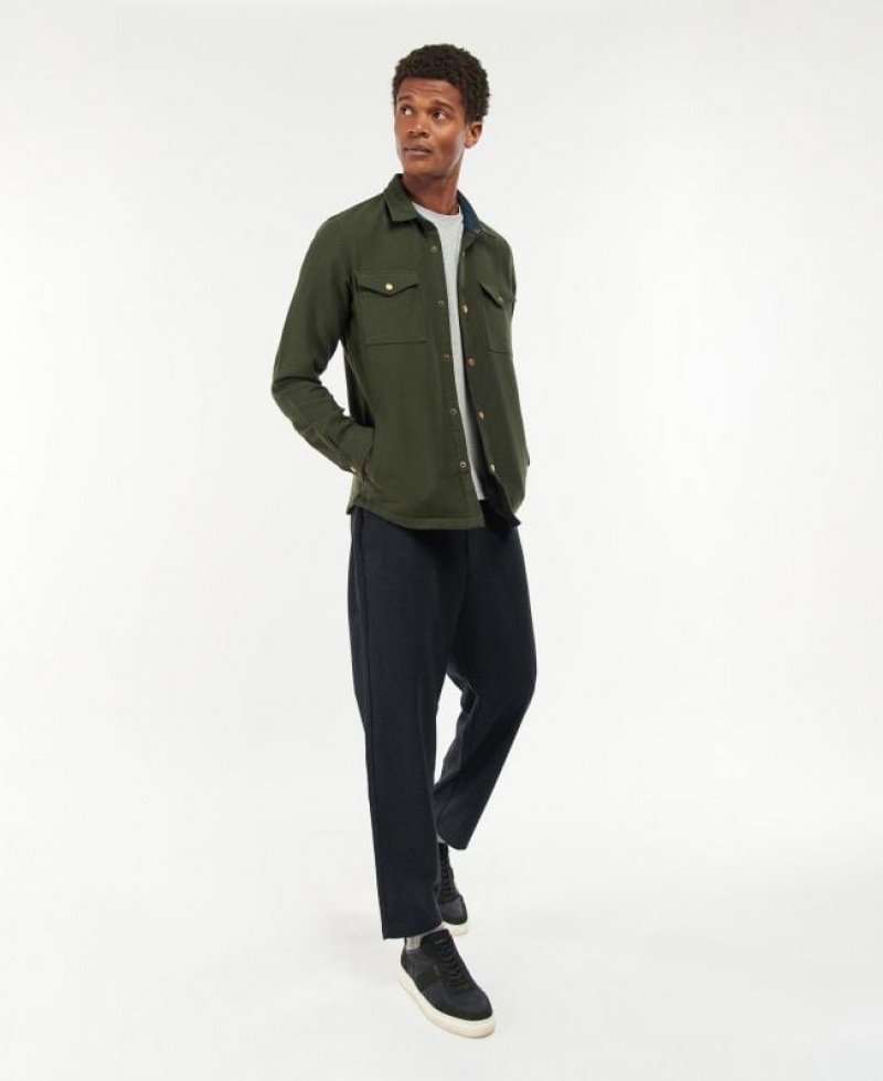 Green Men Barbour Carrbridge Overshirt | US-2051GDPCB