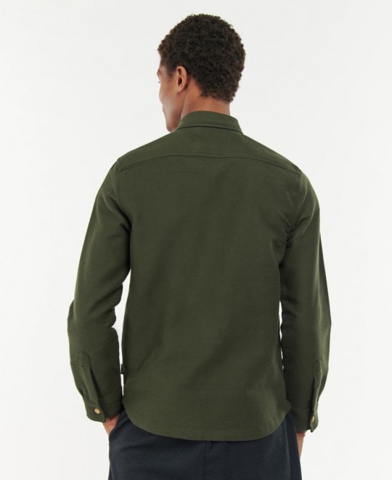 Green Men Barbour Carrbridge Overshirt | US-2051GDPCB