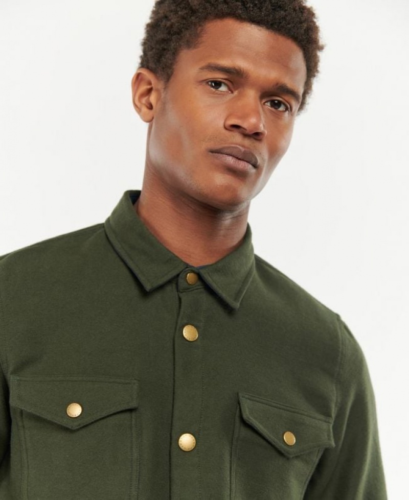 Green Men Barbour Carrbridge Overshirt | US-2051GDPCB