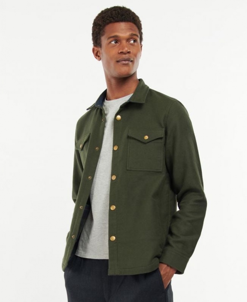 Green Men Barbour Carrbridge Overshirt | US-2051GDPCB