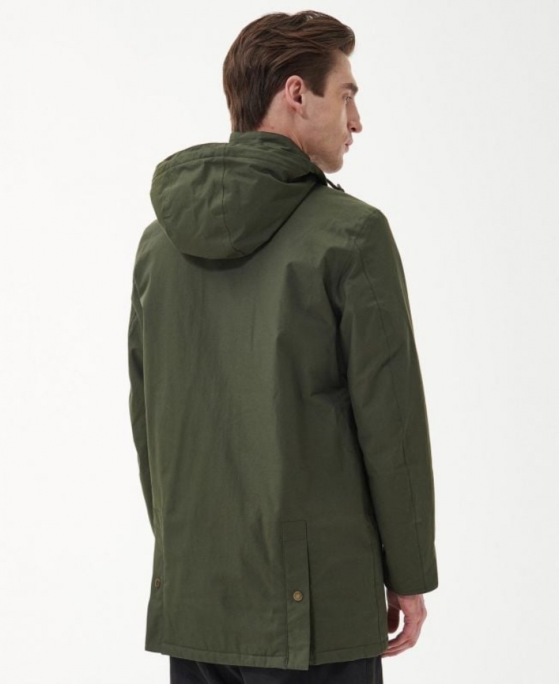 Green Men Barbour Chelsea Mac Waterproof Jacket | US-8376KDNVU