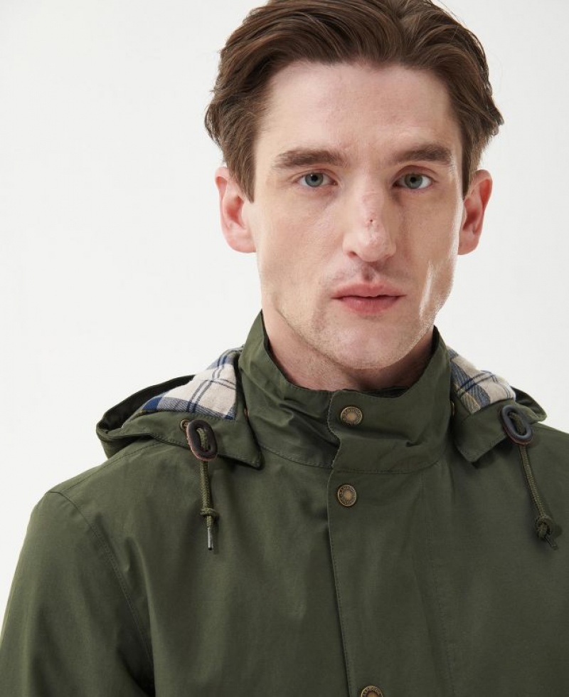 Green Men Barbour Chelsea Mac Waterproof Jacket | US-8376KDNVU