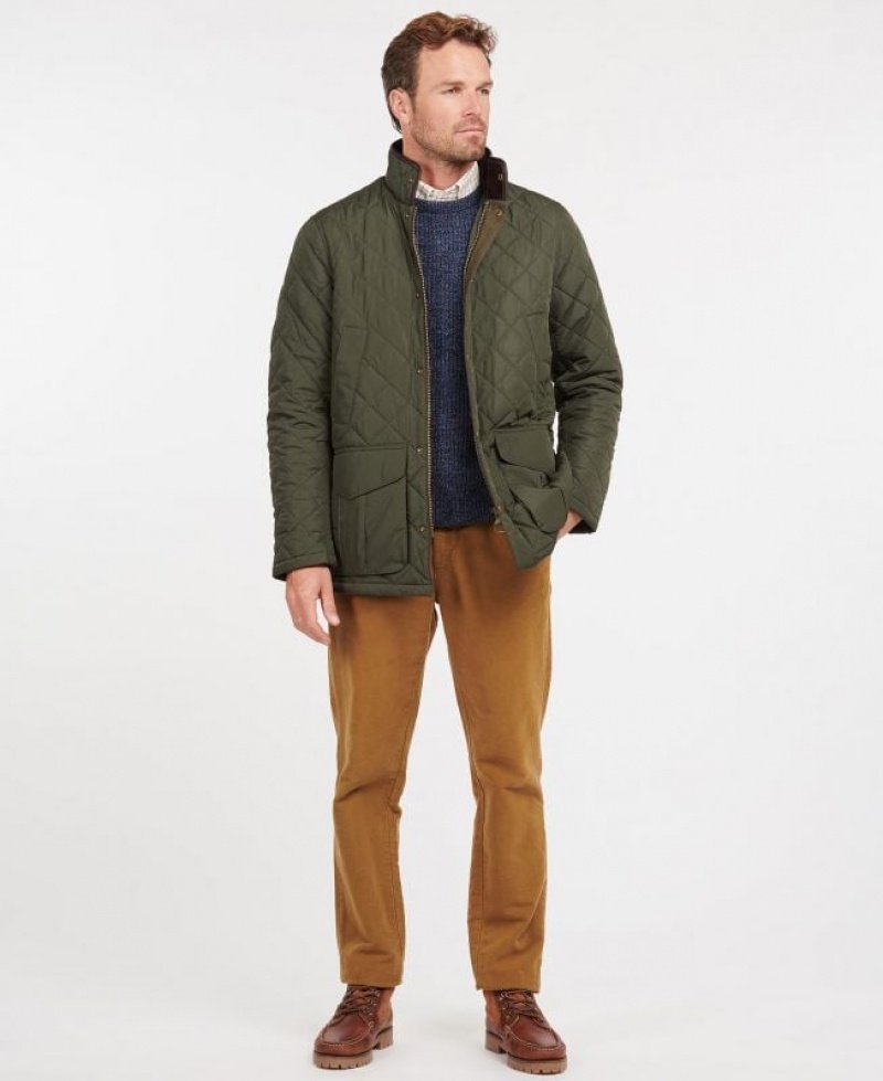 Green Men Barbour Devon Quilted Jacket | US-0231ZFVHM