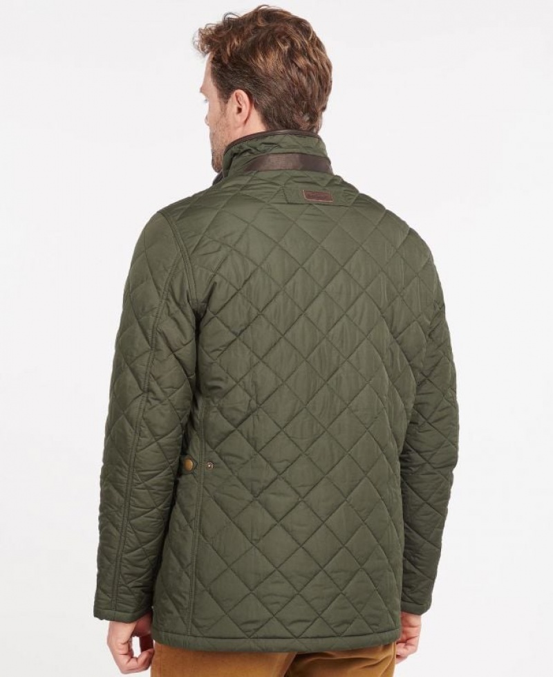 Green Men Barbour Devon Quilted Jacket | US-0231ZFVHM