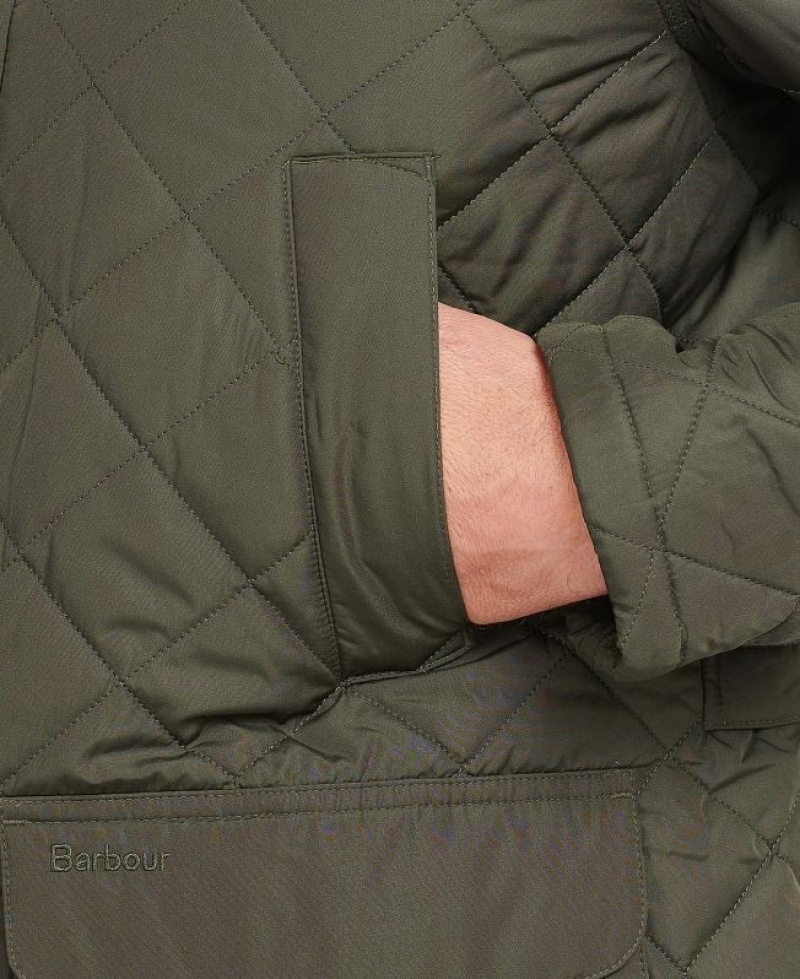 Green Men Barbour Devon Quilted Jacket | US-0231ZFVHM