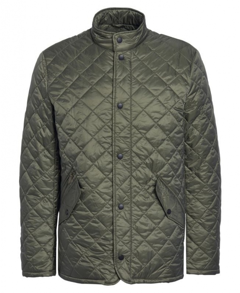 Green Men Barbour Flyweight Chelsea Quilted Jacket | US-6132LUIVP