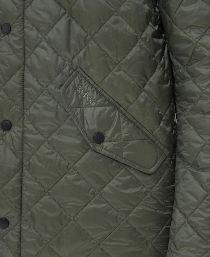 Green Men Barbour Flyweight Chelsea Quilted Jacket | US-6132LUIVP