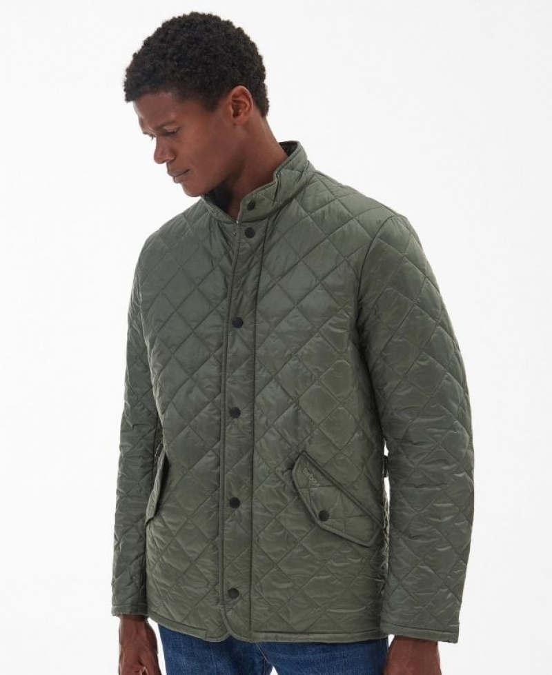 Green Men Barbour Flyweight Chelsea Quilted Jacket | US-6132LUIVP