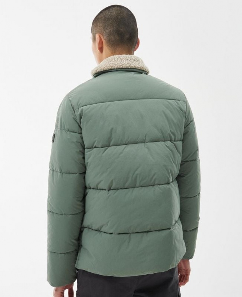 Green Men Barbour International Auther Deck Quilted Jacket | US-8941QDTCU