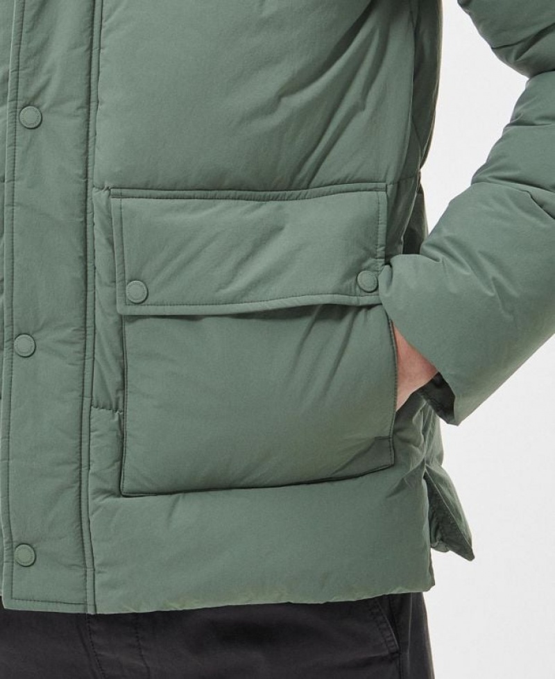 Green Men Barbour International Auther Deck Quilted Jacket | US-8941QDTCU