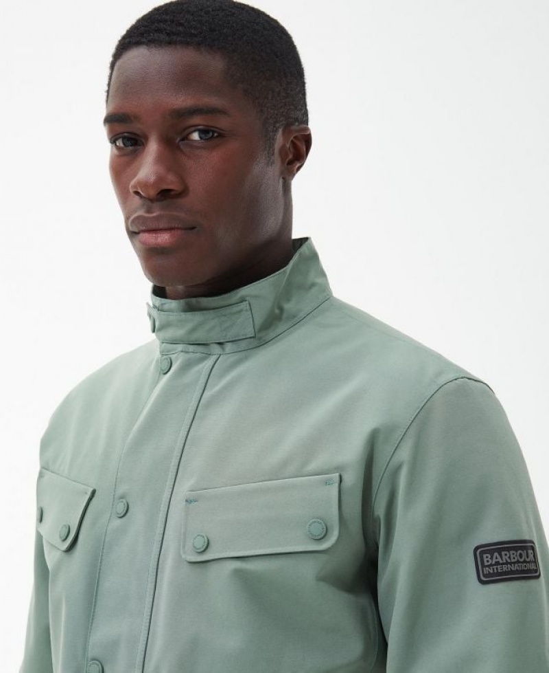 Green Men Barbour International Tourer Duke Waterproof Jacket | US-8651ZWIYJ